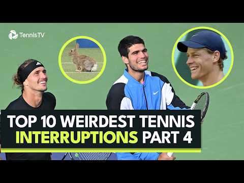 Top 10 Weirdest Interruptions to a Tennis Match! Part 4