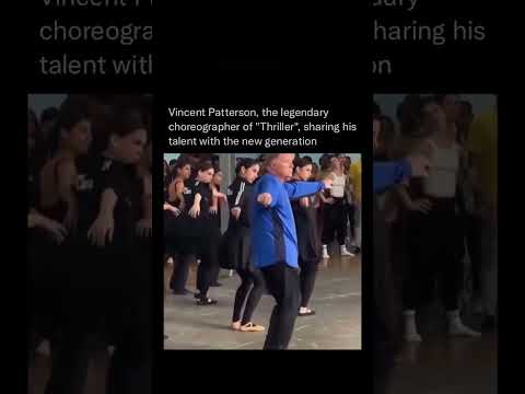 Vincent Patterson, the legendary choreographer of "Thriller"sharing his talent withthe newgeneration