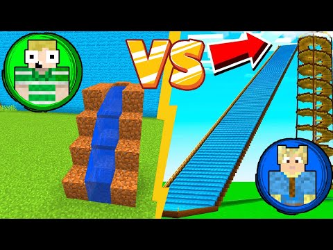 MIKKEL vs EMIL // Hvem kan bygge det flotteste VANDLAND I Minecraft?!