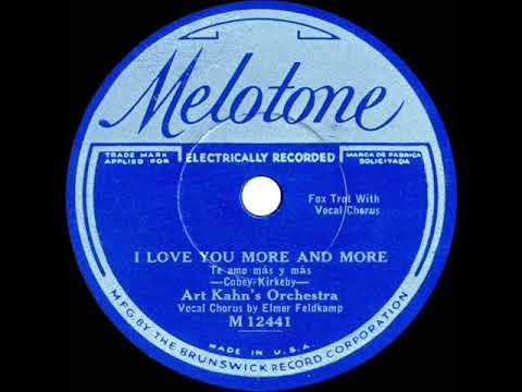 1932 Art Kahn (Ed Kirkeby) - I Love You More And More (Elmer Feldkamp, vocal)