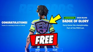 How to get a FREE FNCS BACKBLING in Fortnite Chapter 4 (Badge of Glory)