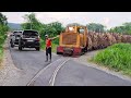 Riding Overloaded Sugarcane Train from Farm to Factory