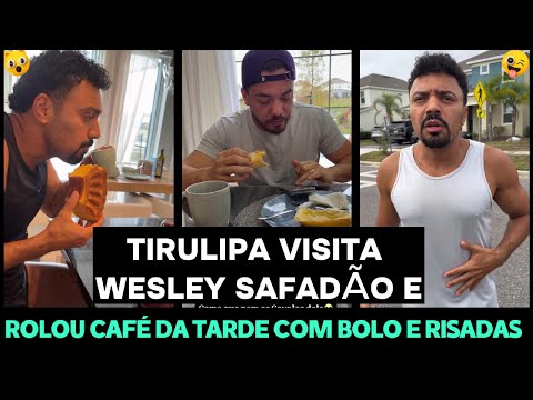 Tirulipa goes to Wesley Safadão's house and has afternoon coffee with cake.