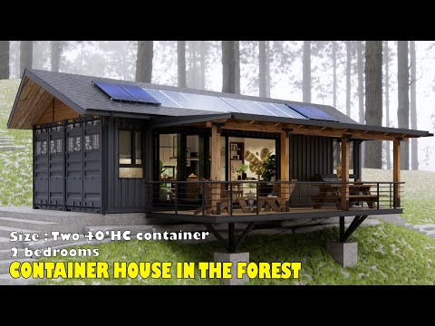 shipping container house | 2 bedrooms  | Nice view from the balcony | Tiny house full tour