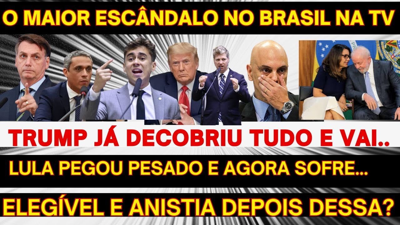 TRUMP JÁ DESCOBRIU TUDO TV PEGOU PESADO SEM DÓ COM LULA ANISTIA E ELEGÍVEL AGORA DEPUTADO NÃO PERDOA