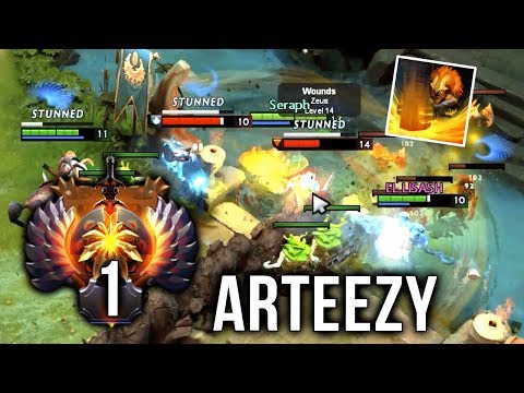 Arteezy TOP-1 MMR Rank - Earthshaker EPIC Carry Daedalus + Aghanim's Scepter Build Dota 2