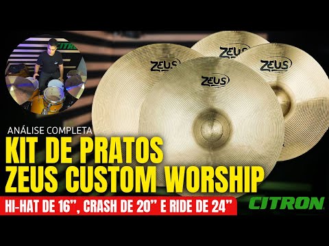 KIT DE PRATOS DE BATERIA ZEUS CUSTOM, PERFEITO PARA WORSHIP | ANÁLISE COMPLETA
