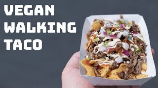 Vegan BBQ Pulled Mushroom "Walking Tacos"