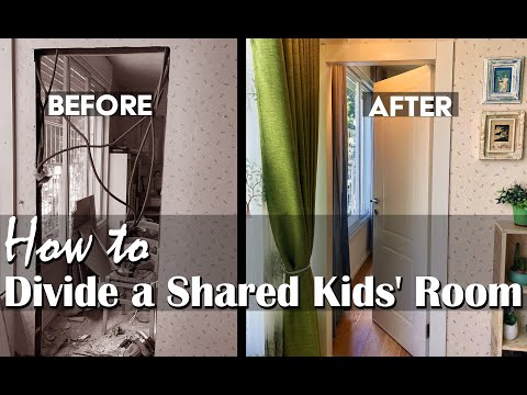 How to Divide a Shared Kids' Room- DIY Project