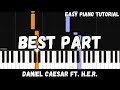 Daniel Caesar ft. H.E.R. - Best Part (Easy Piano Tutorial)