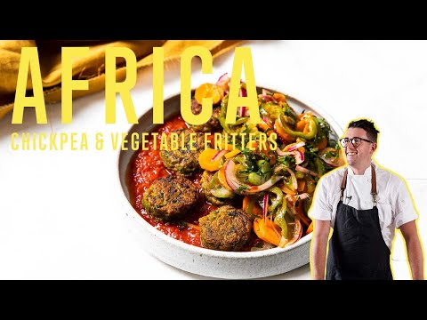BEST VEGETARIAN FOOD! SOUTH AFRICAN CHICKPEA AND VEGETABLE FRITTERS, SO EASY TO MAKE!