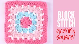 🧶 Block Stitch Granny Square Tutorial | Easy & Beginner Friendly Crochet Pattern 🧶