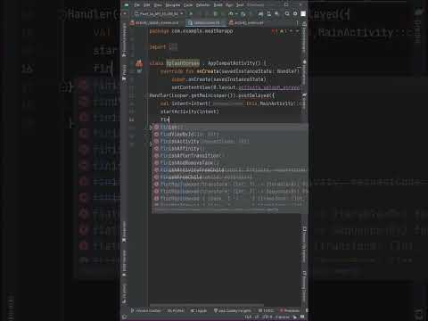 Make Splash Screen in One Minute shorts androidappdevelopment splashscreen kotlin