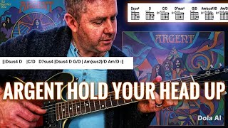 Argent Hold Your Head Up Guitar Lesson (Chord Sheet)