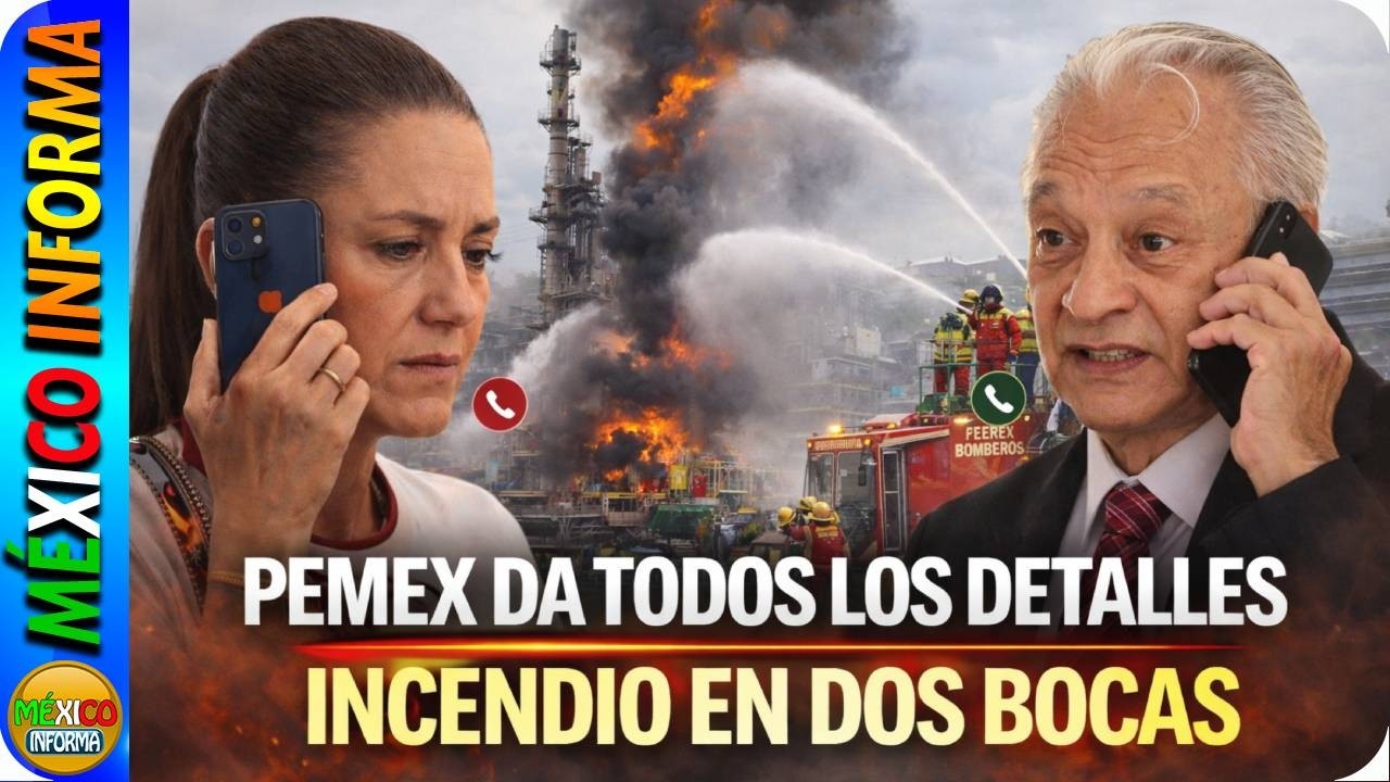 INCENDIO EN 2 BOCAS. LA PRESIDENTA DA EL INFORME. FACHOS ENLOQUECEN Y SE LANZAN CONTRA LA 4T.