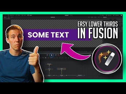 Easy Lower Third Graphics in Fusion Page - DaVinci Resolve  Motion Graphics Tutorial for Beginners