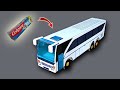 How To Make Bus From Colgate Box And Cardboard DiY Miniature Bus