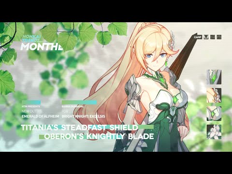 ★Bright Knight: Excelsis's New Outfit [Emerald of Alfheim]★ - Honkai Impact 3rd