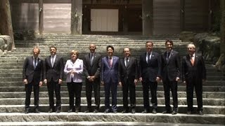 G7 leaders visit Japanese shrine