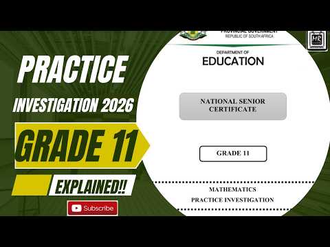 Grade 11 Maths Investigation 2026 Explained | Term 1