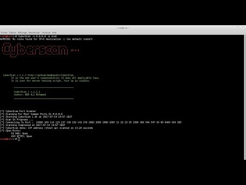 CyberScan - Scanning Port & Scanning geolocalisation with Kali Linux 2017.3