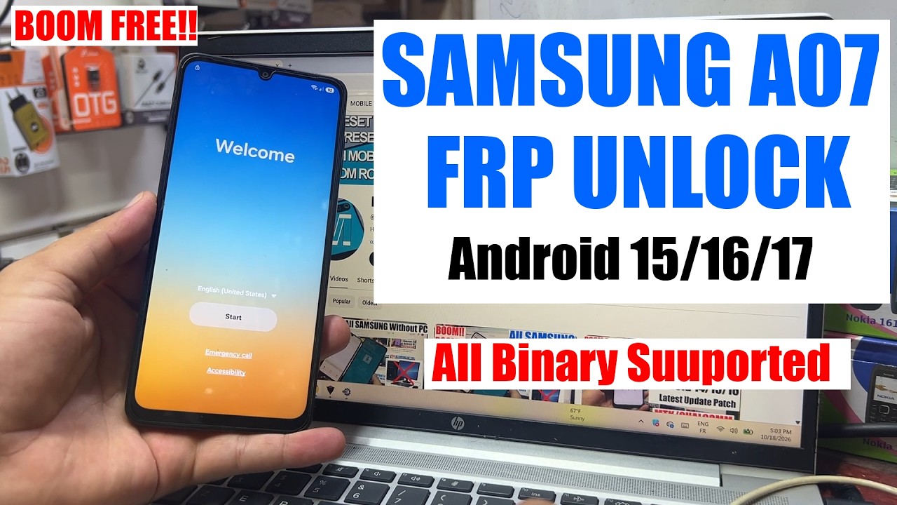 Samsung A07 FRP Bypass Android 15/16 | Remove Google Account A075F | Samsung a07 FRP Unlock