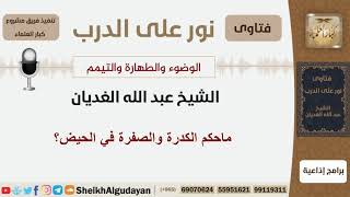 صورة ماحكم الكدرة والصفرة في الحيض؟ الشيخ الغديان - مشروع كبا العلماء