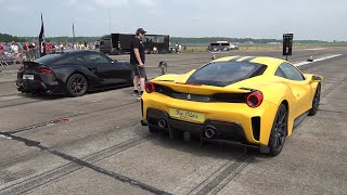 Ferrari 488 Pista takes on 800hp Toyota Supra and Lamborghini Urus
