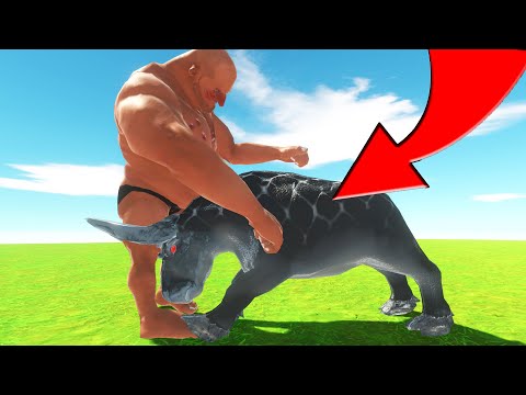 Hill Giant VS Gorgon in Animal Revolt Battle Simulator Mobile