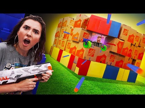 Protect The GIANT Box Fort Challenge! Video