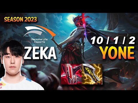 HLE Zeka YONE YONE vs ZOE Mid - KR Ranked