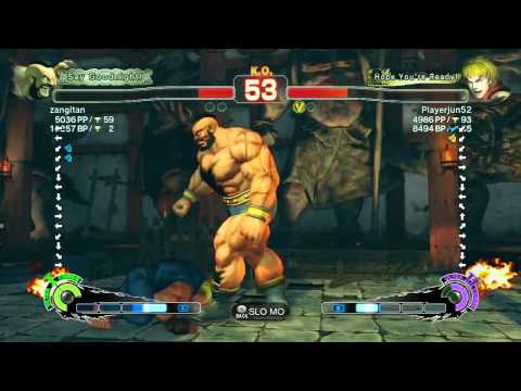 Super Street Fighter 4: Arcade Edition Zangitan (Zangief) vs Playerjun52 (Ken) - Ranked Match