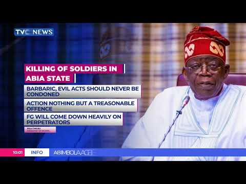 K!lling of Soldiers in Abia State, Barbaric and a Areasonable Offense - Pres. Tinubu