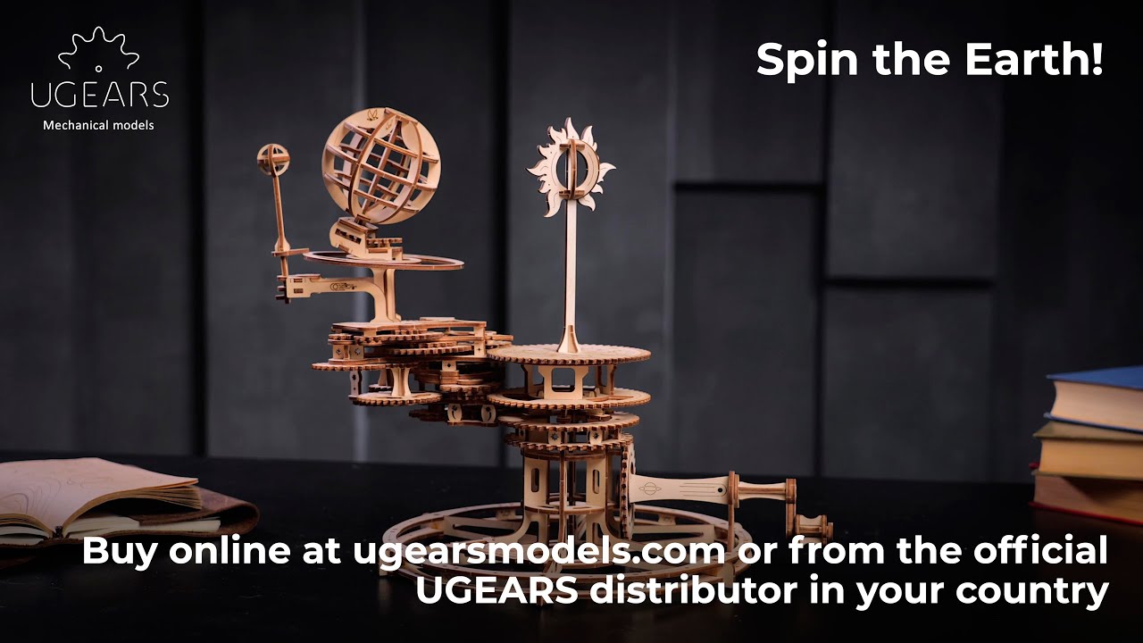 Ugears Tellurium 3D drevené mechanické puzzle