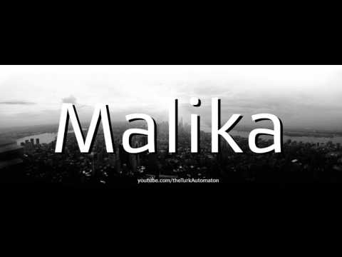 How to pronounce Malika in German