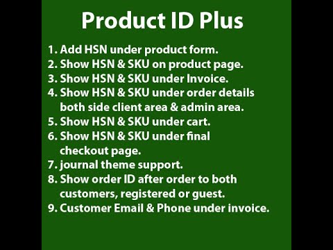 HSN for OpenCart3x ( HSN is mandatory under invoice for GST India )