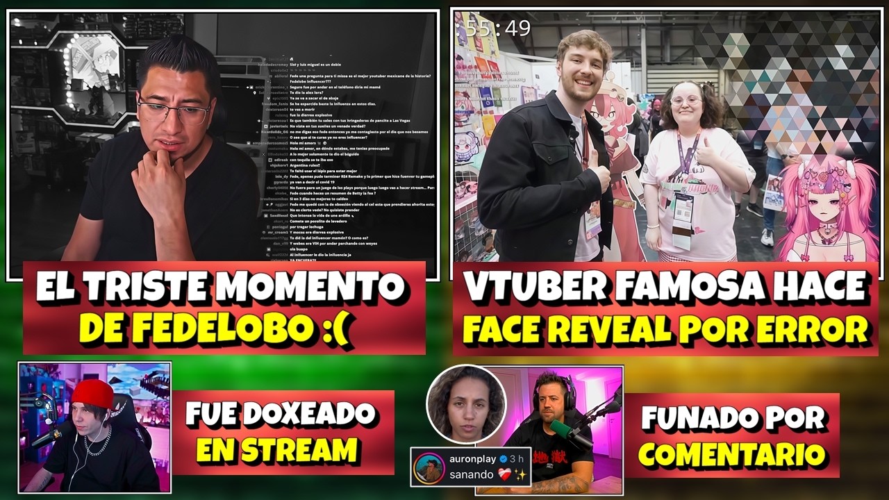 EL MUY TRISTE MOMENTO DE FEDELOBO :( | VTUBER FAMOSA HACE FACE REVEAL POR ERROR | RUBIUS DOXEAD0