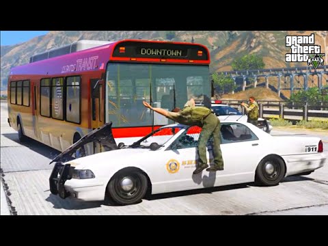 GTA 5 BRUTAL CLOSE UP BUS CRASHES - IMPACT COMPILATION #4
