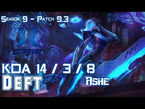 KZ Deft ASHE vs LUCIAN ADC - Patch 9.3 KR Ranked