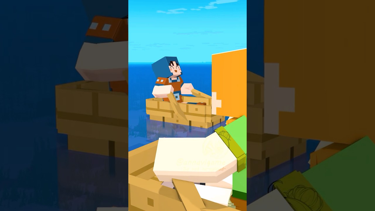 Double Boat FAIL!🚣Karma Hits Hex AND Alex #マイクラ #minecraftanimation ＃マイクラアニメ