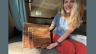 Cokka Praca Acacia Cutting Board Set with Stand! My Honest Review