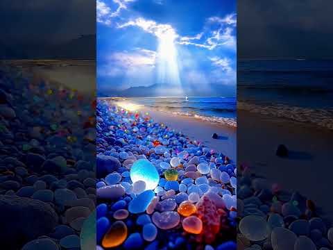 Natural Colorful Lighting Stone at Ocean Beach | Mohammad Nabina