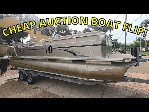 FLIPPED A CHEAP AUCTION BOAT FOR GOOD MONEY - Step By Step How I Did It!!