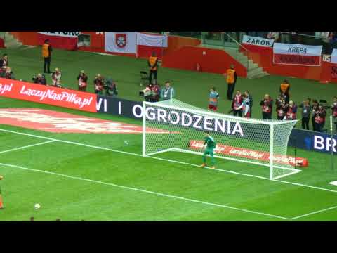 4K Robert Lewandowski Polska - Kazachstan 3-0 Rzut karny 2017-09-04 PANASONIC LUMIX FZ82