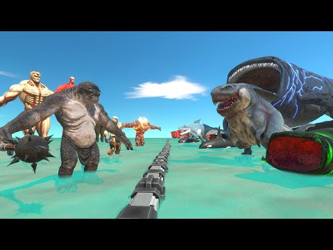 FPS Avatar Rescues Titan Team and Fights Sea Monsters - Animal Revolt Battle Simulator