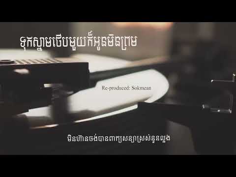 Sokmean - ទុកស្នាមថើបមួយក៏អូនមិនព្រម Cover | [Lyric Video]