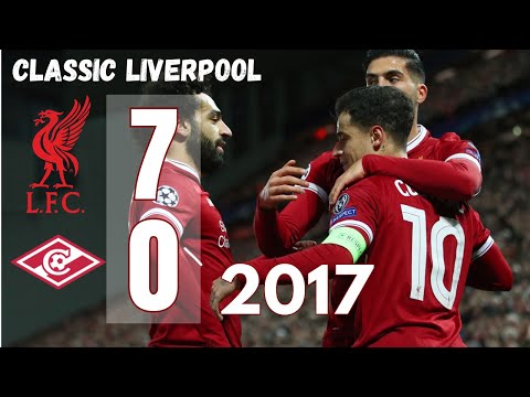 Liverpool vs Spartak Moscow 7-0 2017 | UCL 2017-2018 Group Stage | Coutinho scored a hat-trick
