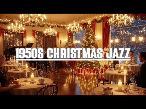 Relaxing 1950s Christmas Jazz🎄Live Café Performance–Cozy Holiday Jazz Music for Work & Winter Nights