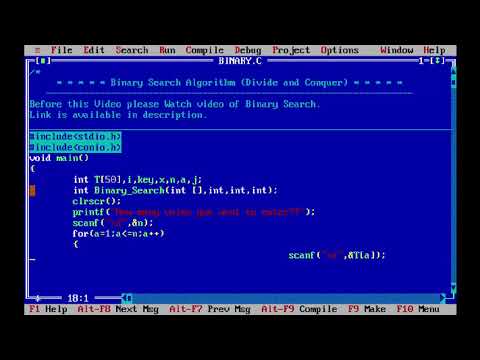 C Program For Binary Search Algorithm Divide And Conquer