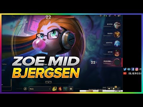 631. Bjergsen Zoe vs Anivia Mid - Patch 8.8 Season 8 - BJERGSEN STREAM